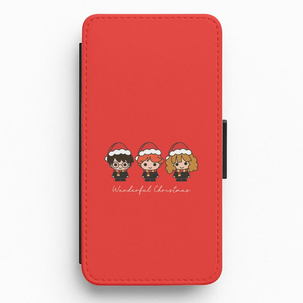 Wizards With Christmas Hats Flip / Wallet Phone Case