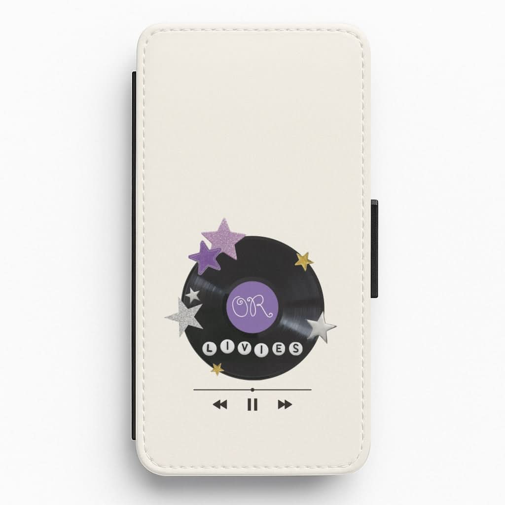 Amethyst Vinyl Scrapbook Flip / Wallet Phone Case