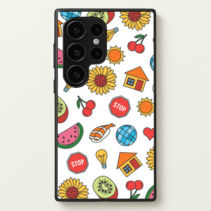 Harry Stickers Pattern Galaxy S24 Ultra Case