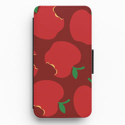 Teacher Apples Pattern Flip / Wallet Phone Case