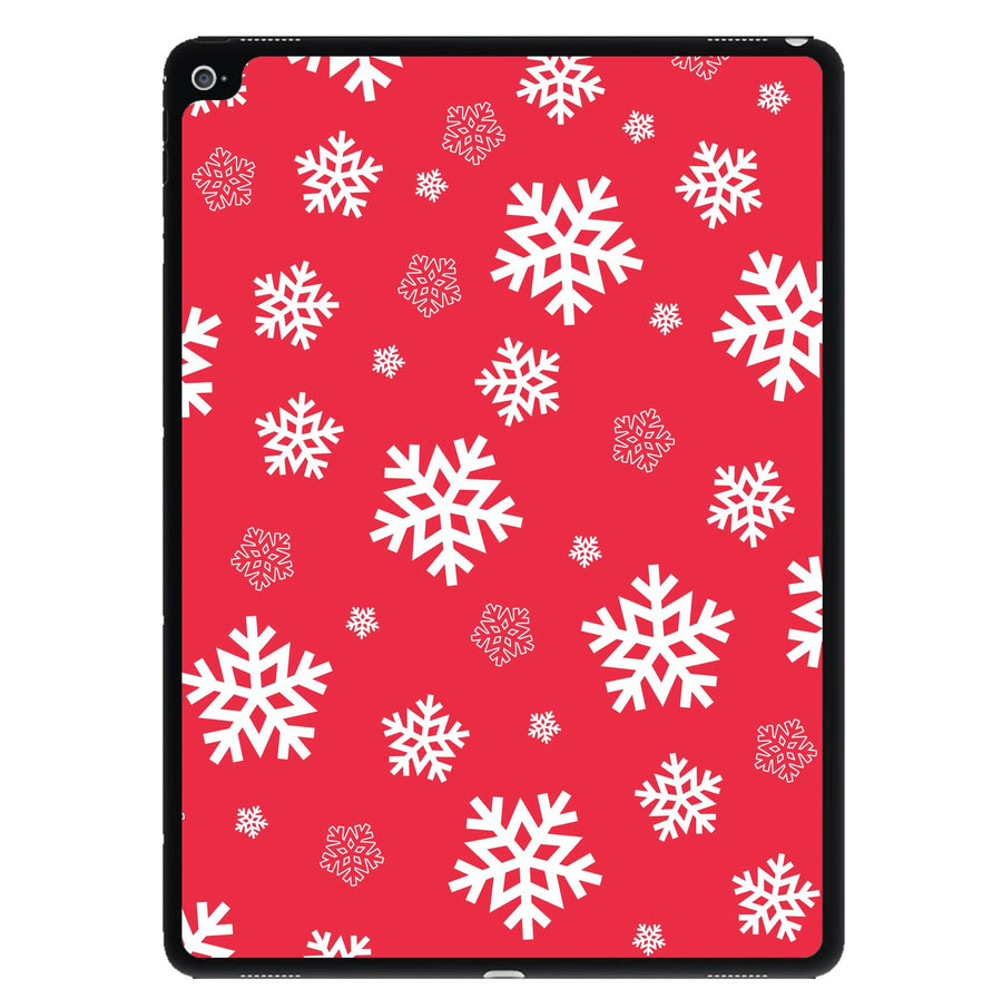 Red Snow Pattern iPad Case