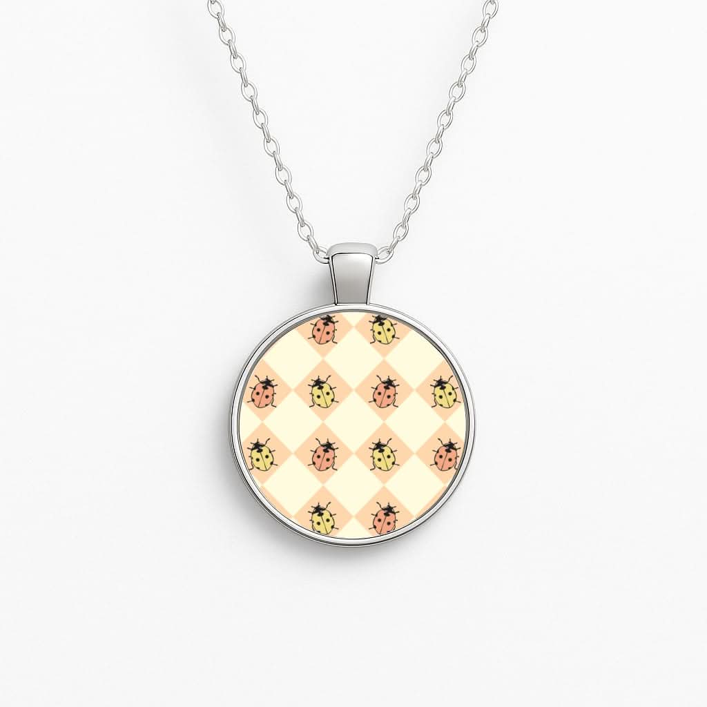 Argyle Ladybugs Pattern Necklace