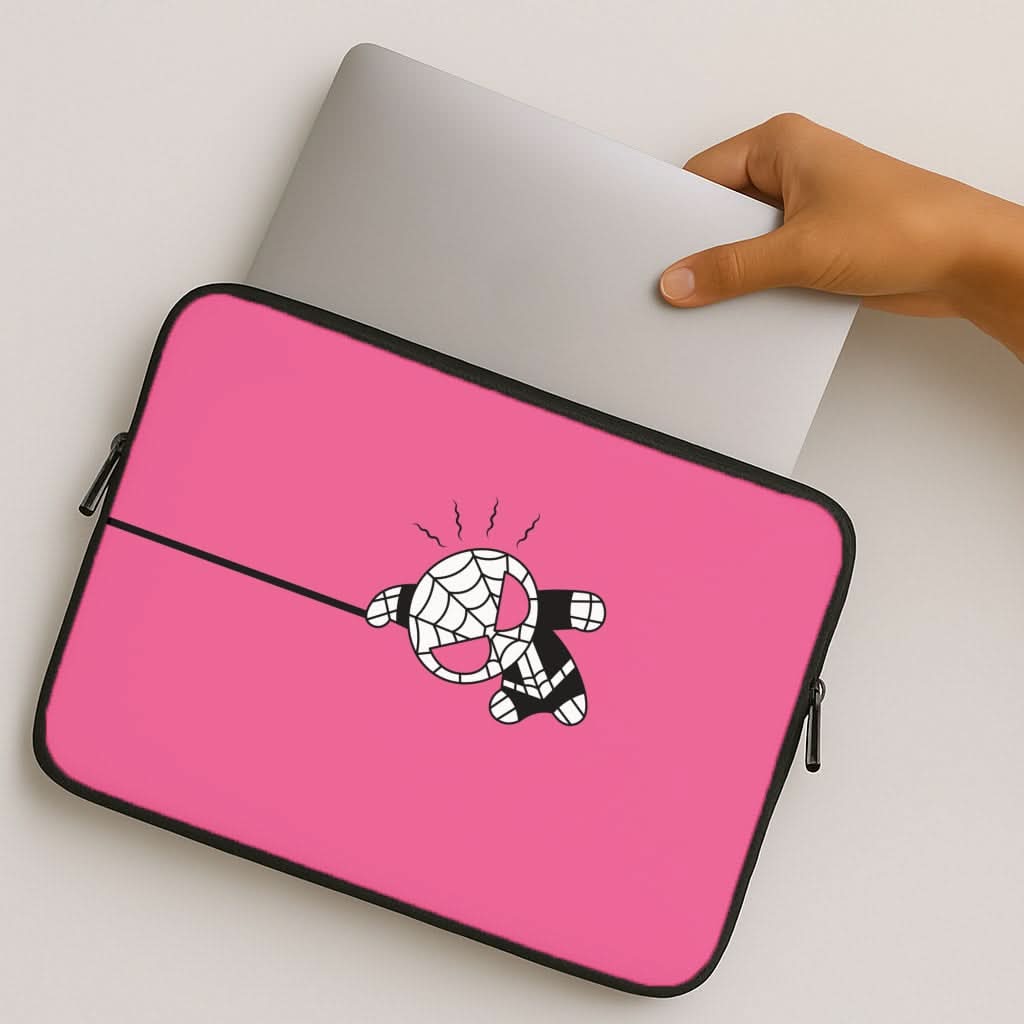 Pink Hanging Spider Hero  MacBook Cover