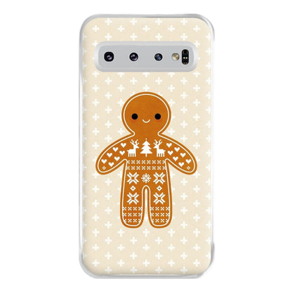 Christmas Jumper Pattern Gingerbread Man Phone Case