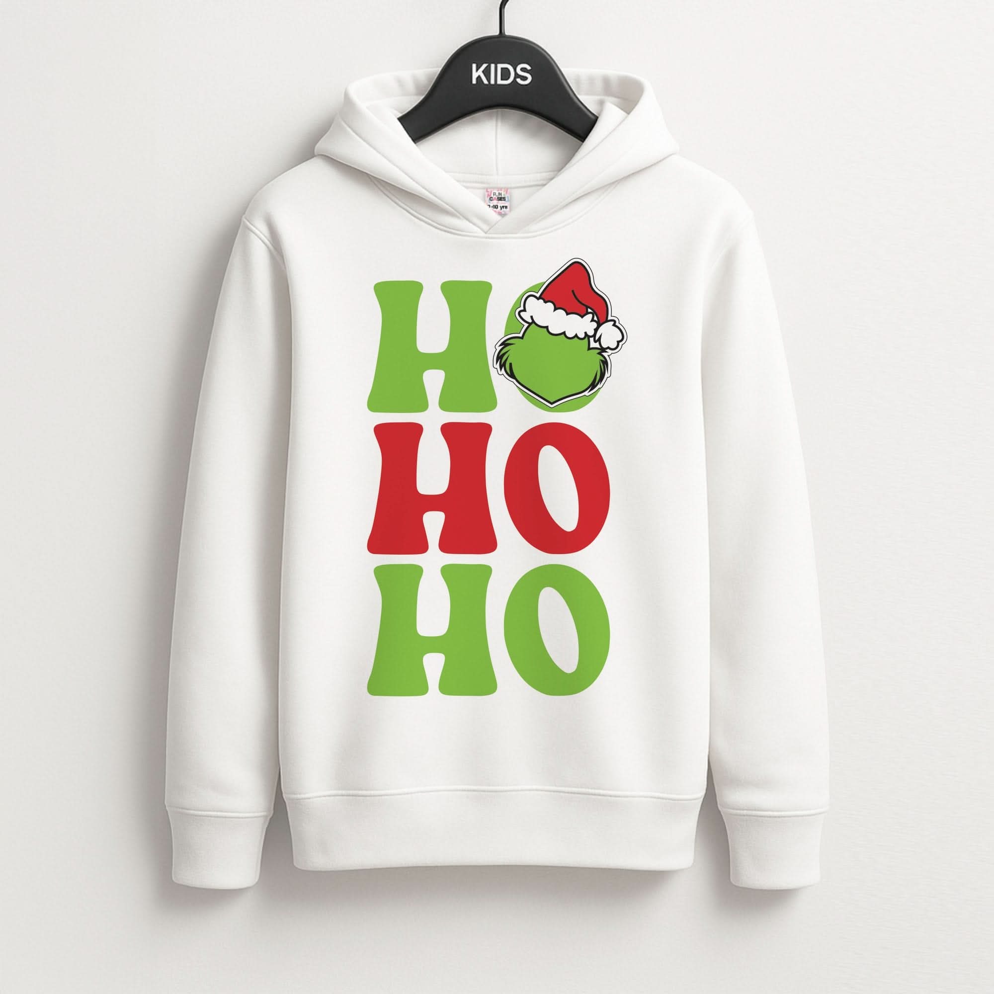 Green Ho Ho Ho Kids Hoodie