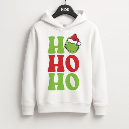 Green Ho Ho Ho Kids Hoodie