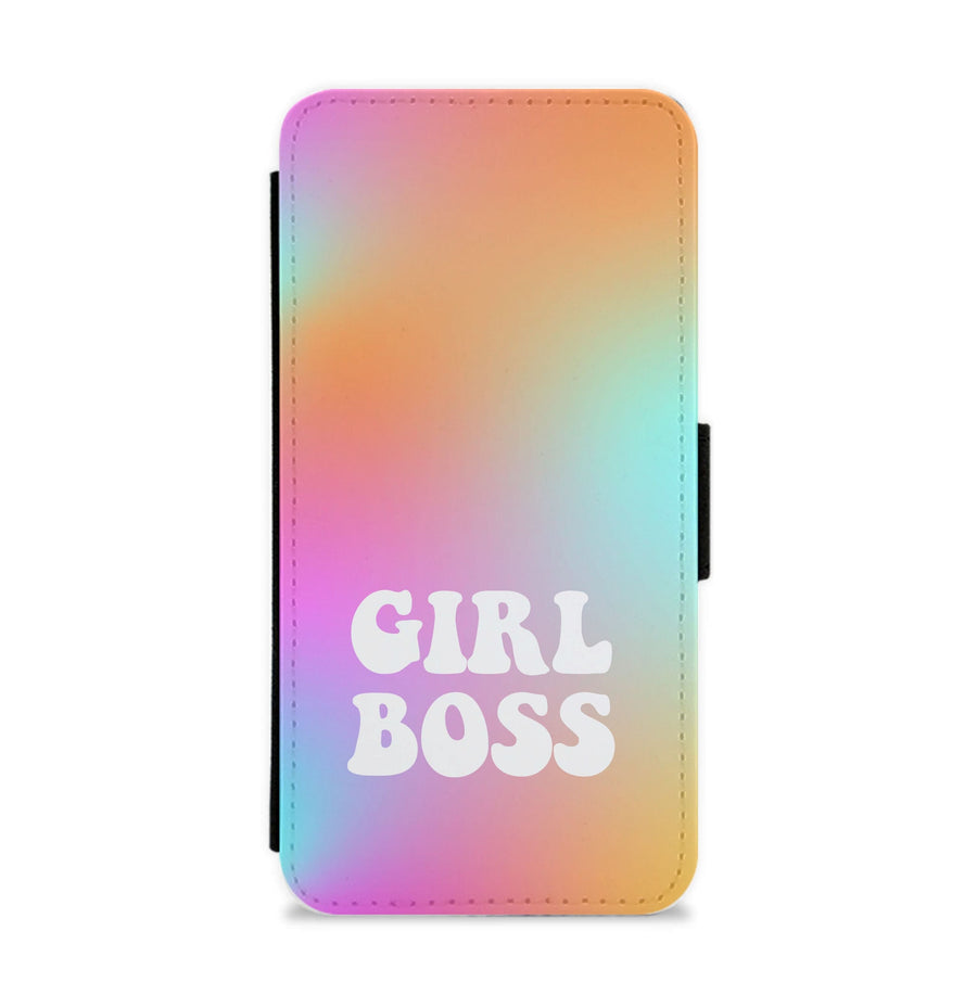 Girl Boss - Aesthetic Quote Flip / Wallet Phone Case