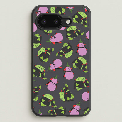 Vampire Frogs And Vegetables Pattern - Halloween Google Pixel 9a Case