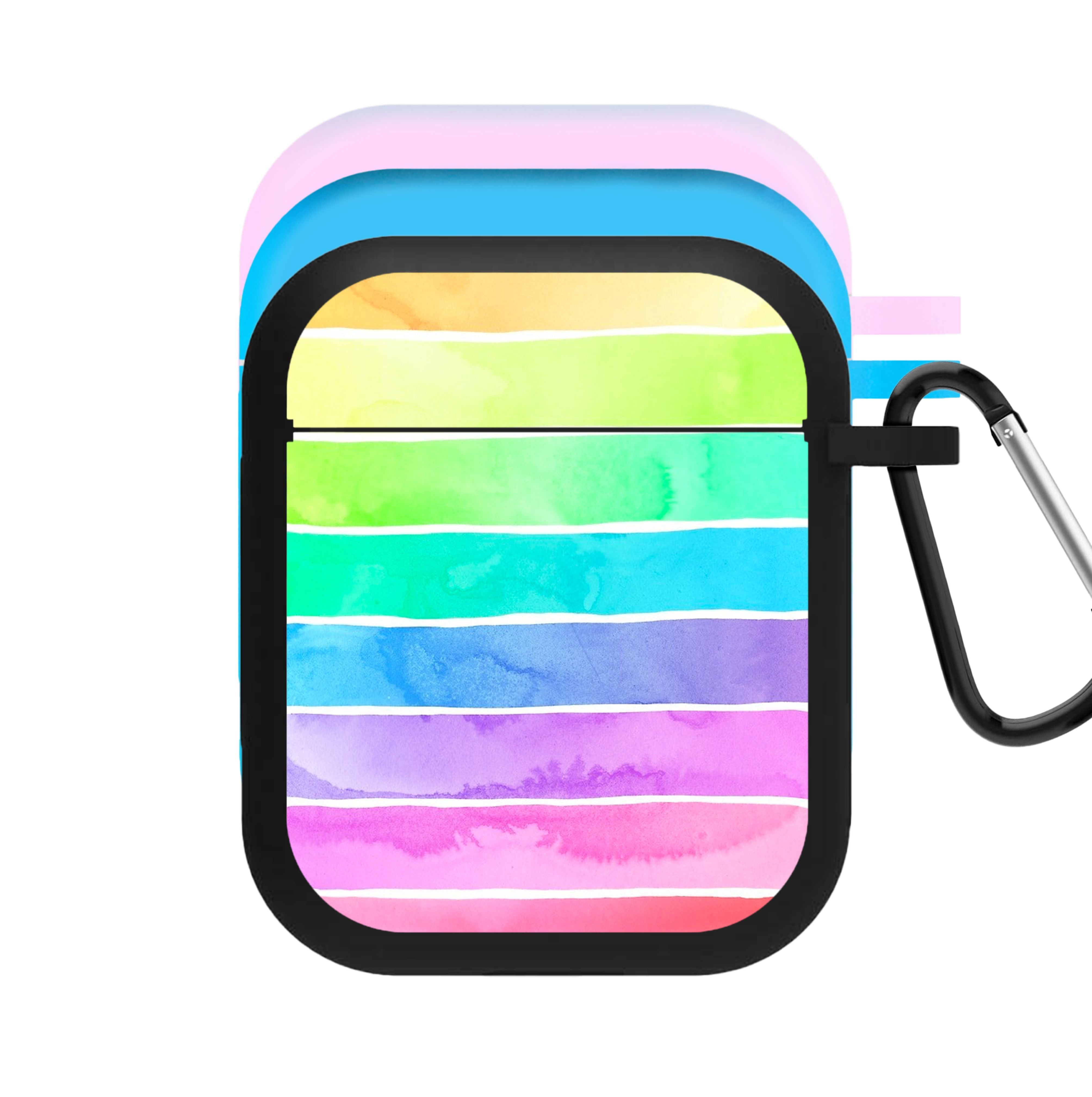 Summer Rainbow Stripes AirPods Case