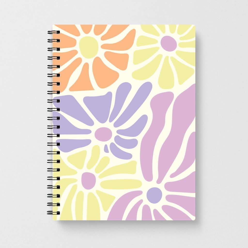 Pastel Abstract Flowers Notebook