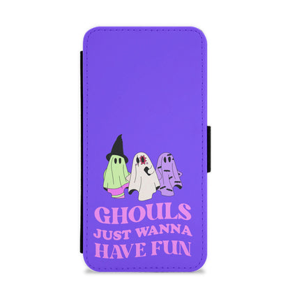 Ghouls Just Wanna Have Fun Flip / Wallet Phone Case