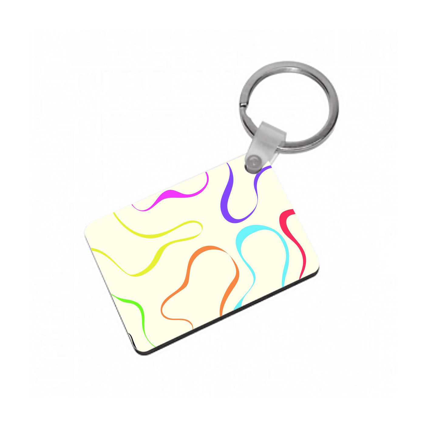 Rainbow Ribbons Keyring