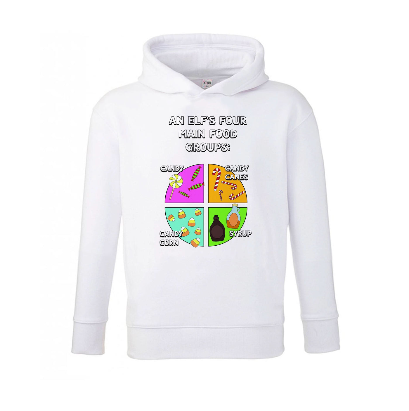 An Elf's Four Main Food Groups Kids Hoodie