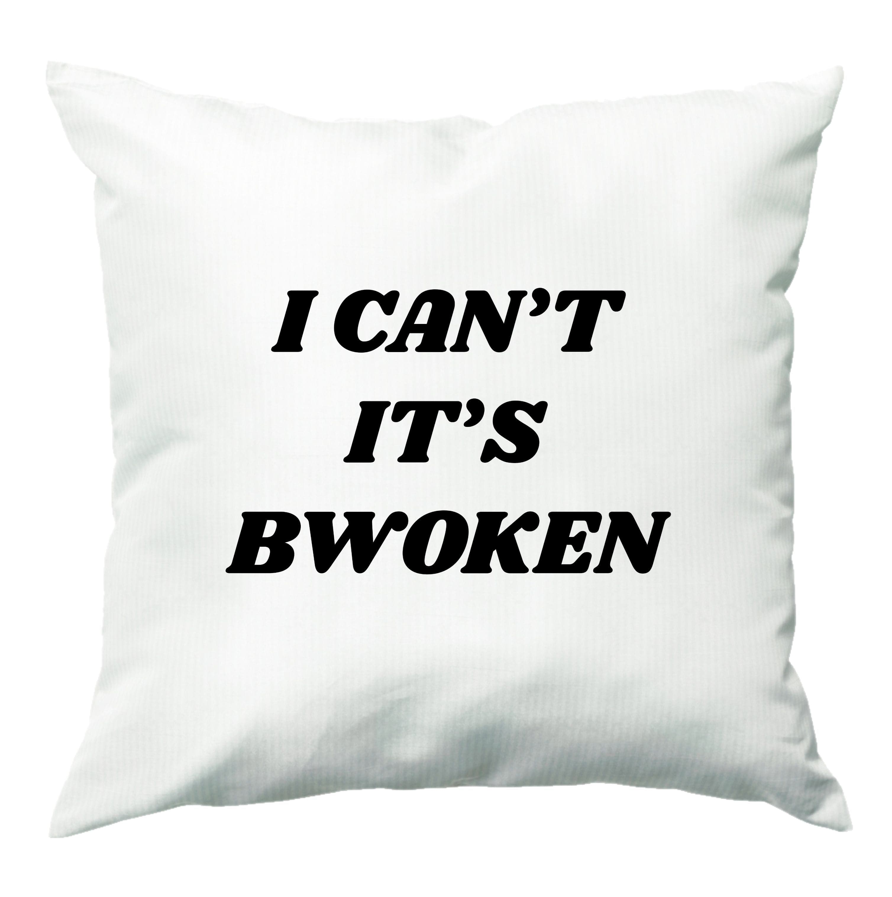 I Can't It's Bwoken Cushion