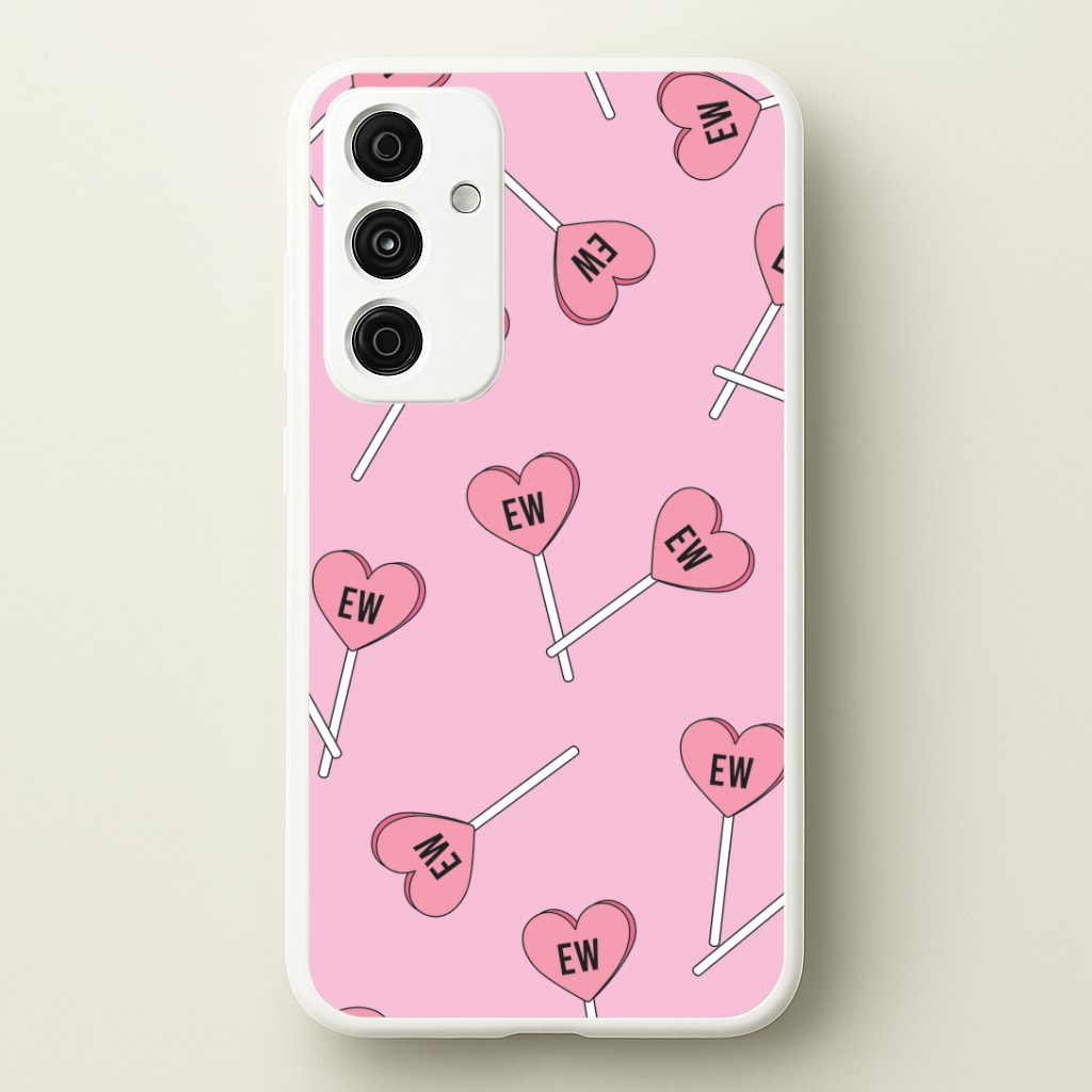 Ew Love Heart Lolipops Pattern Galaxy A35 Case