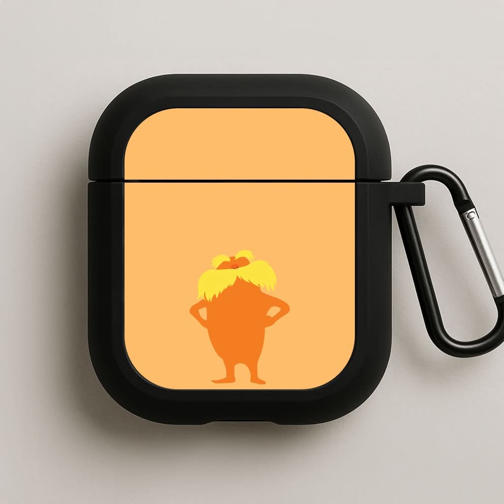 Orange Tree Creature Black AirPods Case