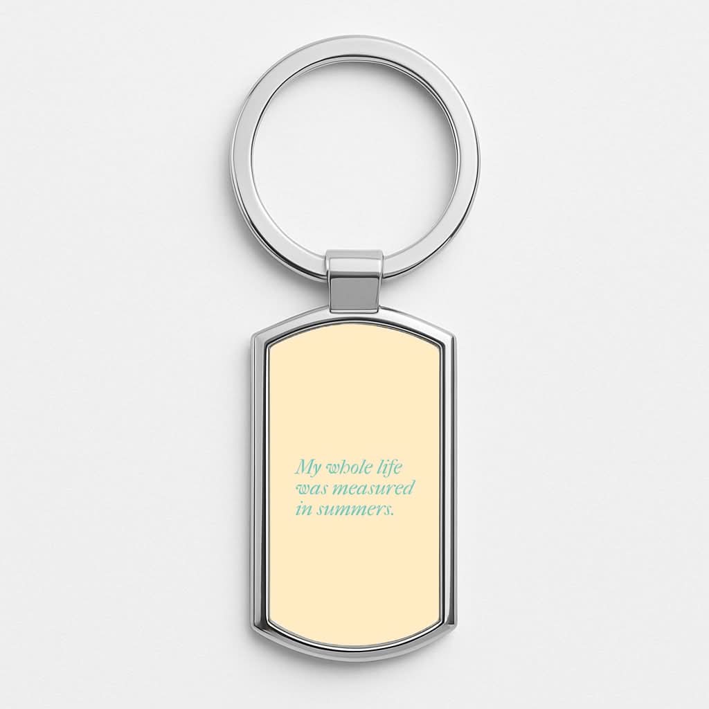 Measured In Summers Silver Metal Keyring