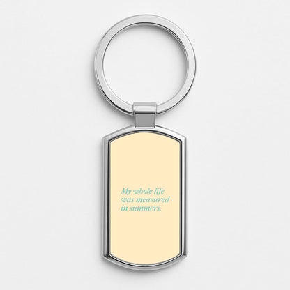 Measured In Summers Silver Metal Keyring