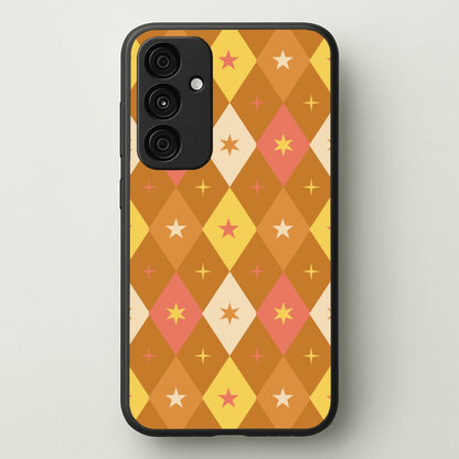 Retro Christmas Argyle Pattern Galaxy A55 Case