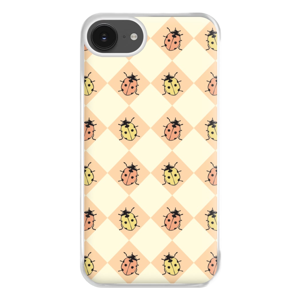 Argyle Ladybugs Pattern iPhone 16e Case