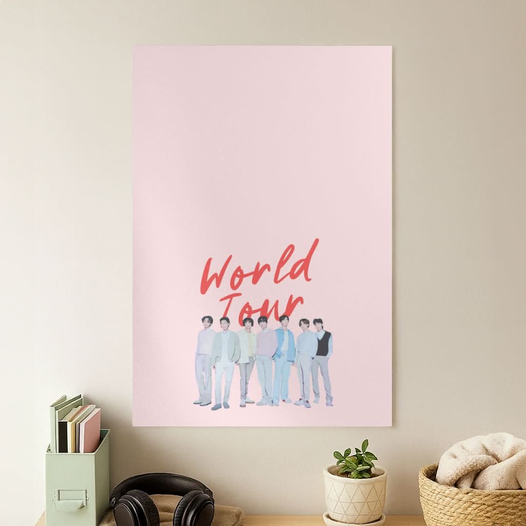 K-Pop Band Pastel Tour Poster