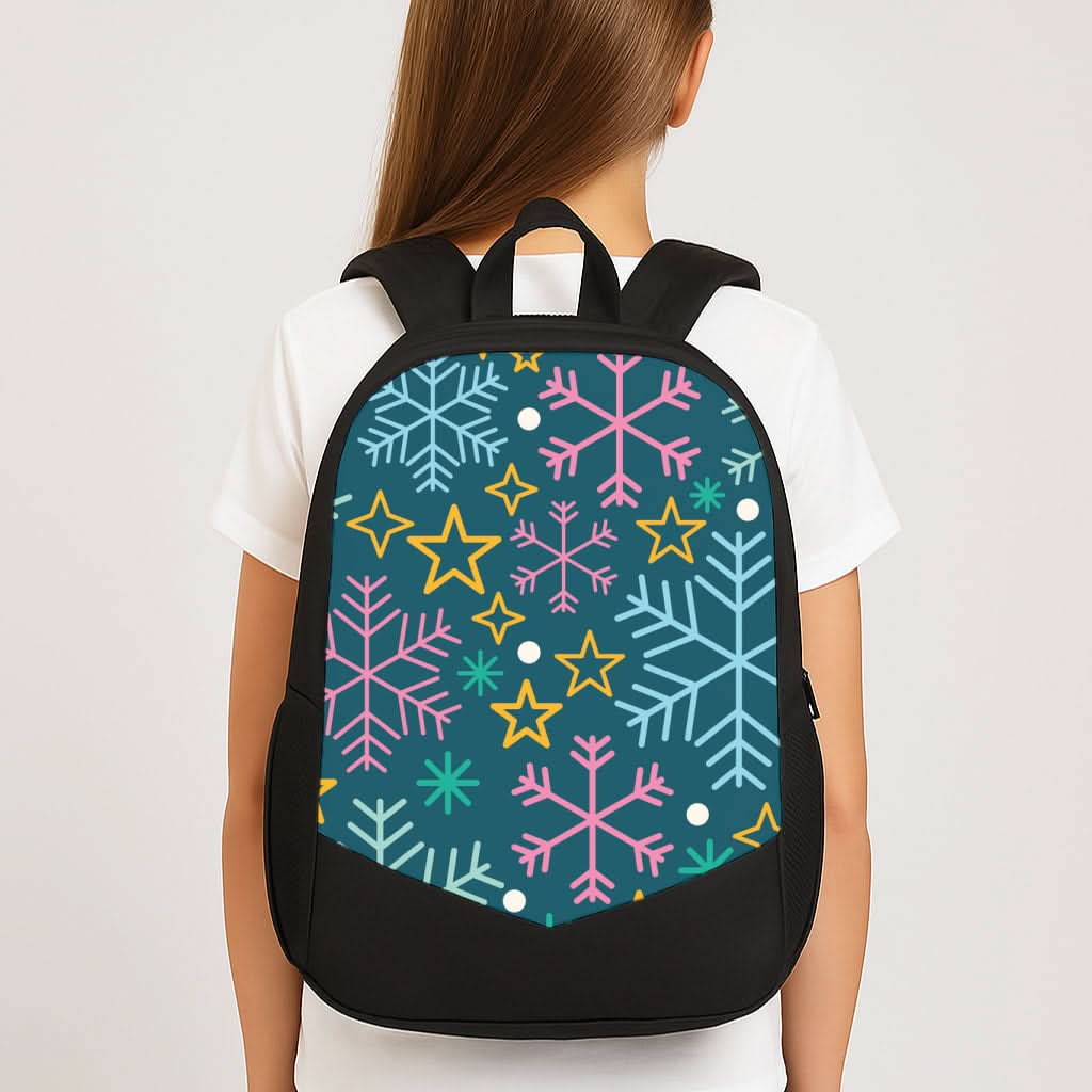 Colourful Christmas Symbols Pattern School Bag