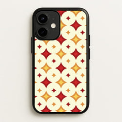 Geometric Christmas Stars Pattern iPhone 12 Mini Case