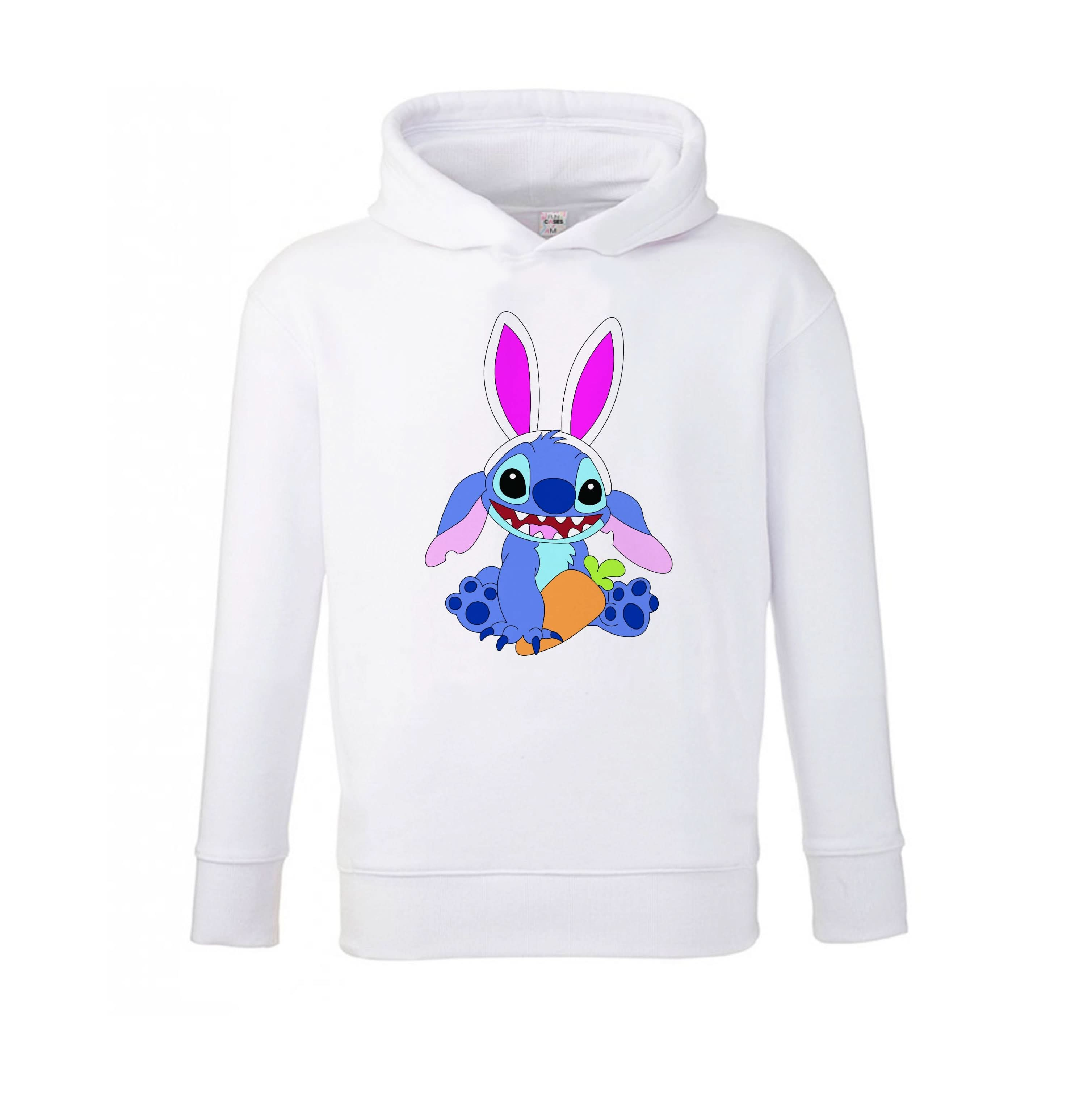 Easter Bunny Blue Alien Kids Hoodie