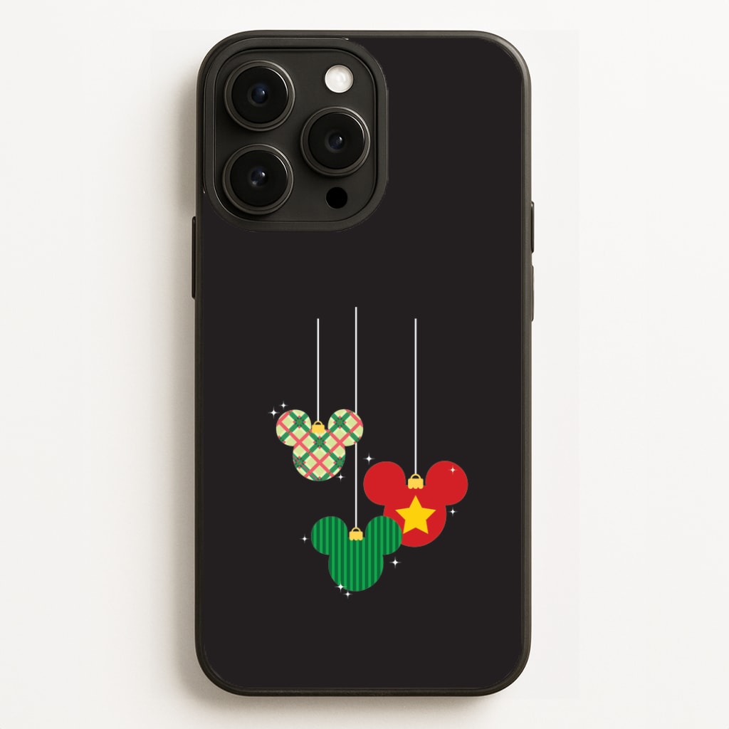 Cartoon Mouse Hanging Baubles Phone Case for Apple iPhone, Samsung Galaxy, Huawei and Google Pixel