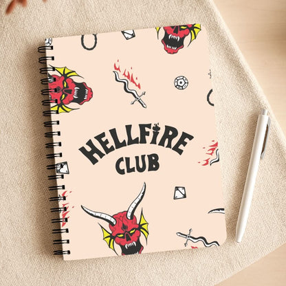 Hellfire Club Icons Collage Peach Notepad