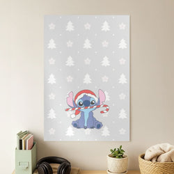 Cute Blue Alien Candycane Poster