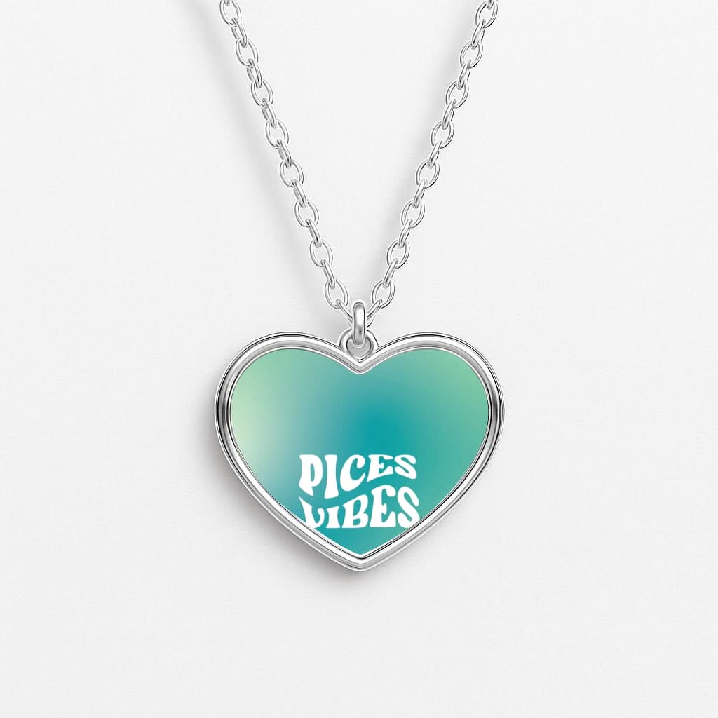 Pices Vibes Gradient Zodiac Heart Necklace