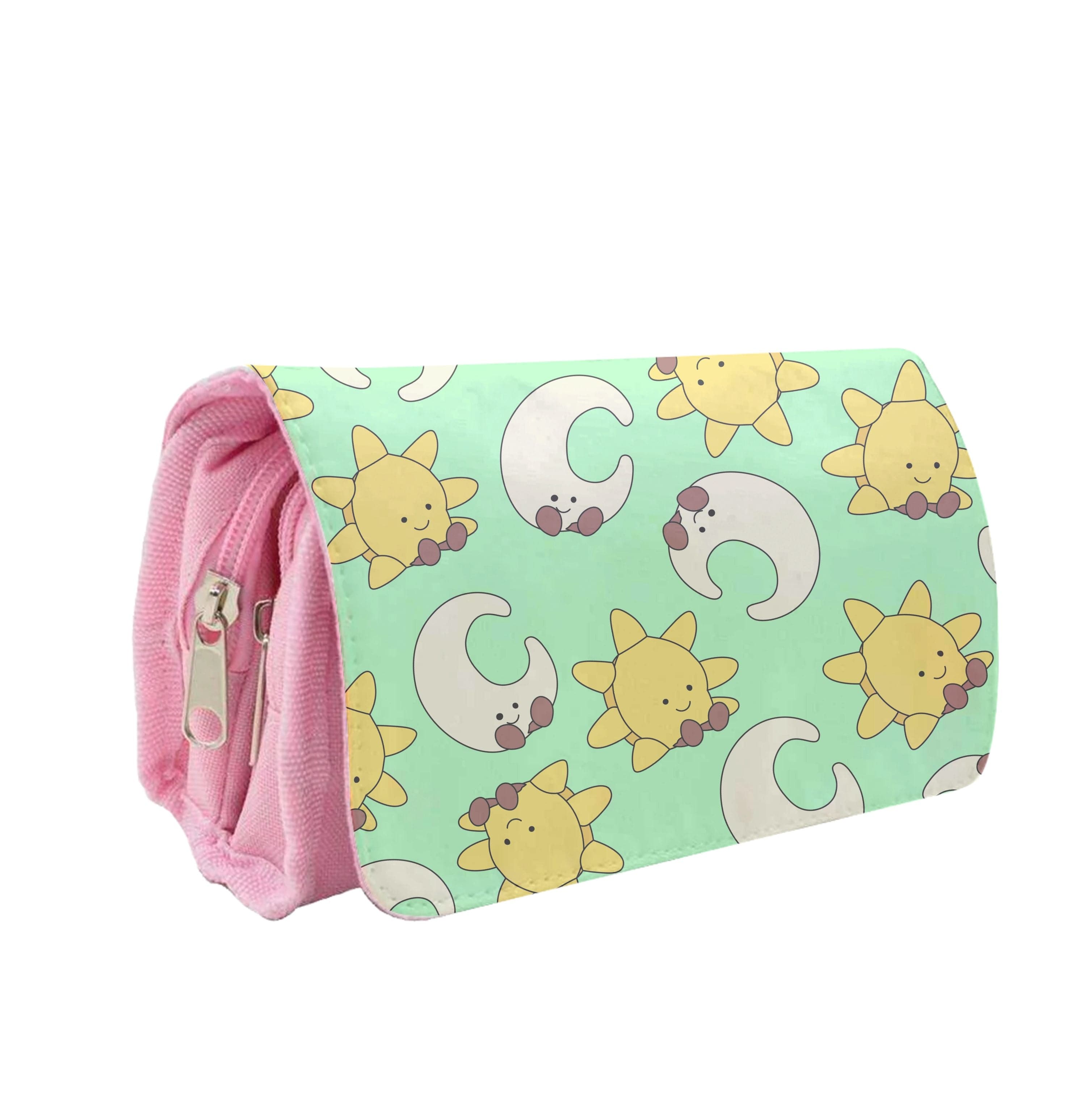 Stars And Moon Pattern - Plushy Pencil Case