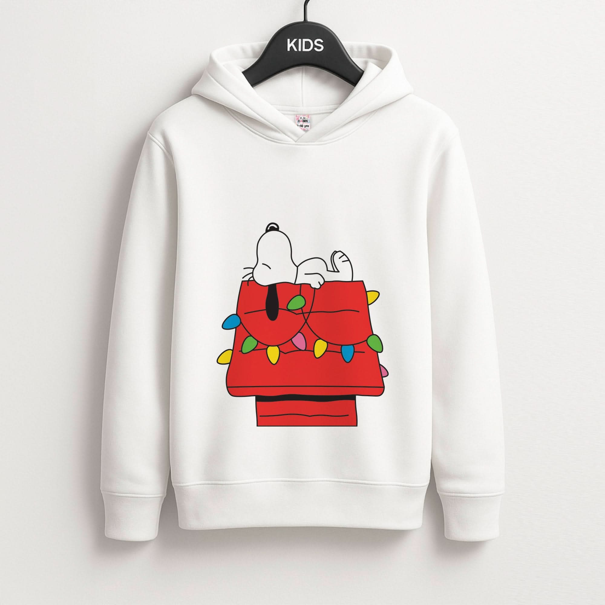 Cartoon Beagle Fairylights Kids Hoodie