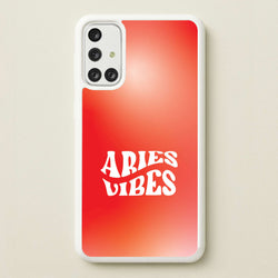 Aries Vibes Gradient Zodiac Galaxy A71 Case