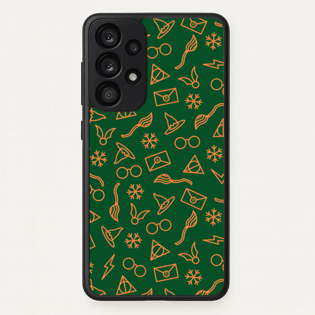 Christmas Wizard Icons Pattern Galaxy A53 Case