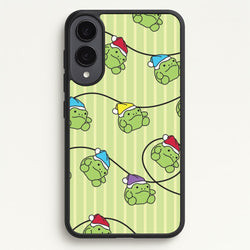 Christmas Frog Plush Fairylights Pattern Galaxy S25 Edge Case