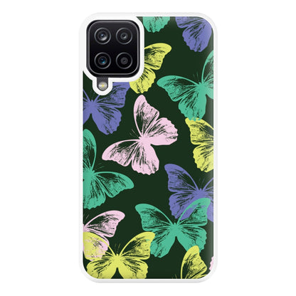 Colourful Butterfly Stamps Pattern Galaxy A12 Case