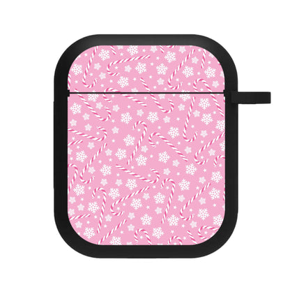 Candy Cane Pattern AirPods Case