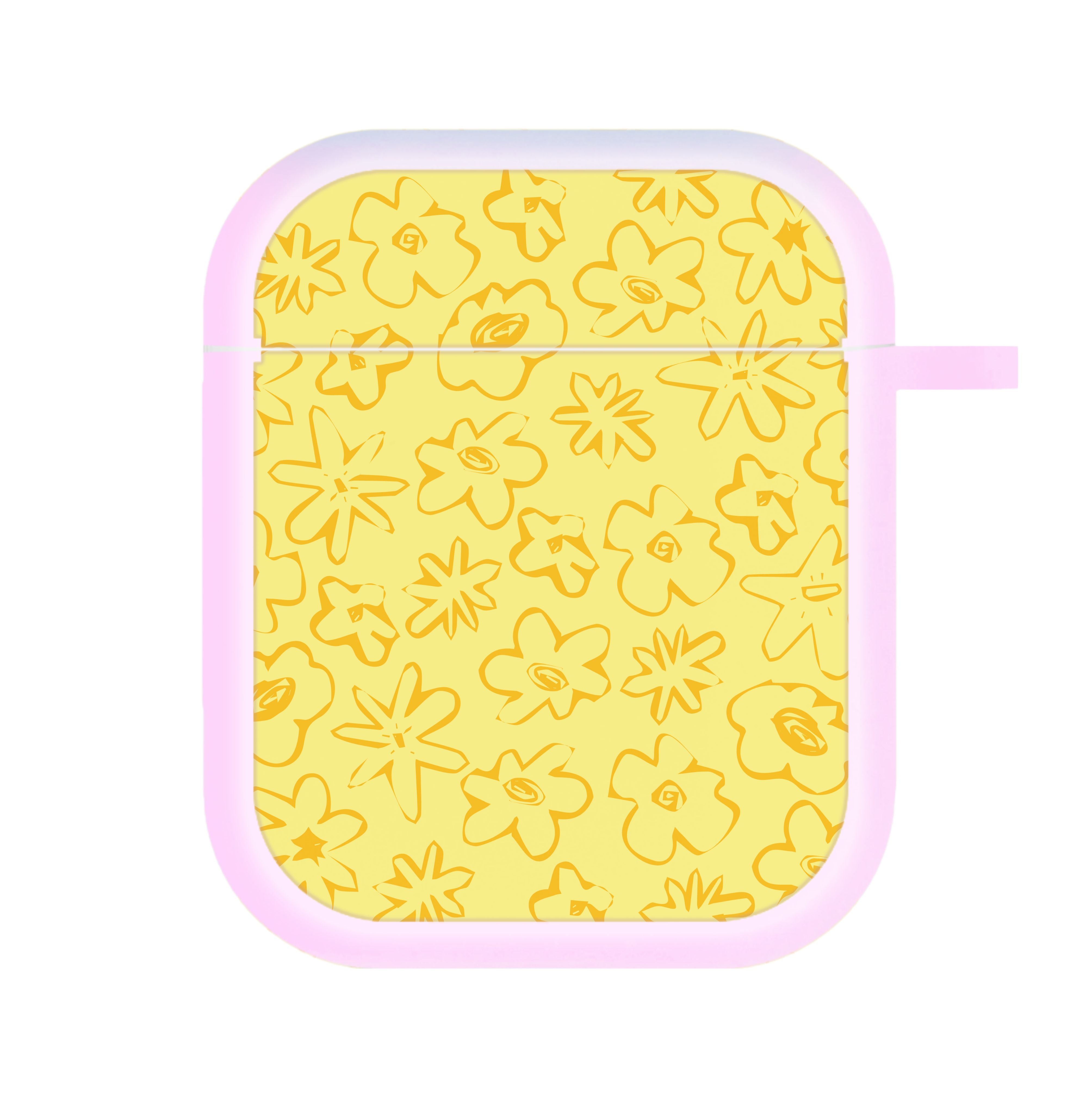 Yellow And Orange - Floral Patterns AirPods Case