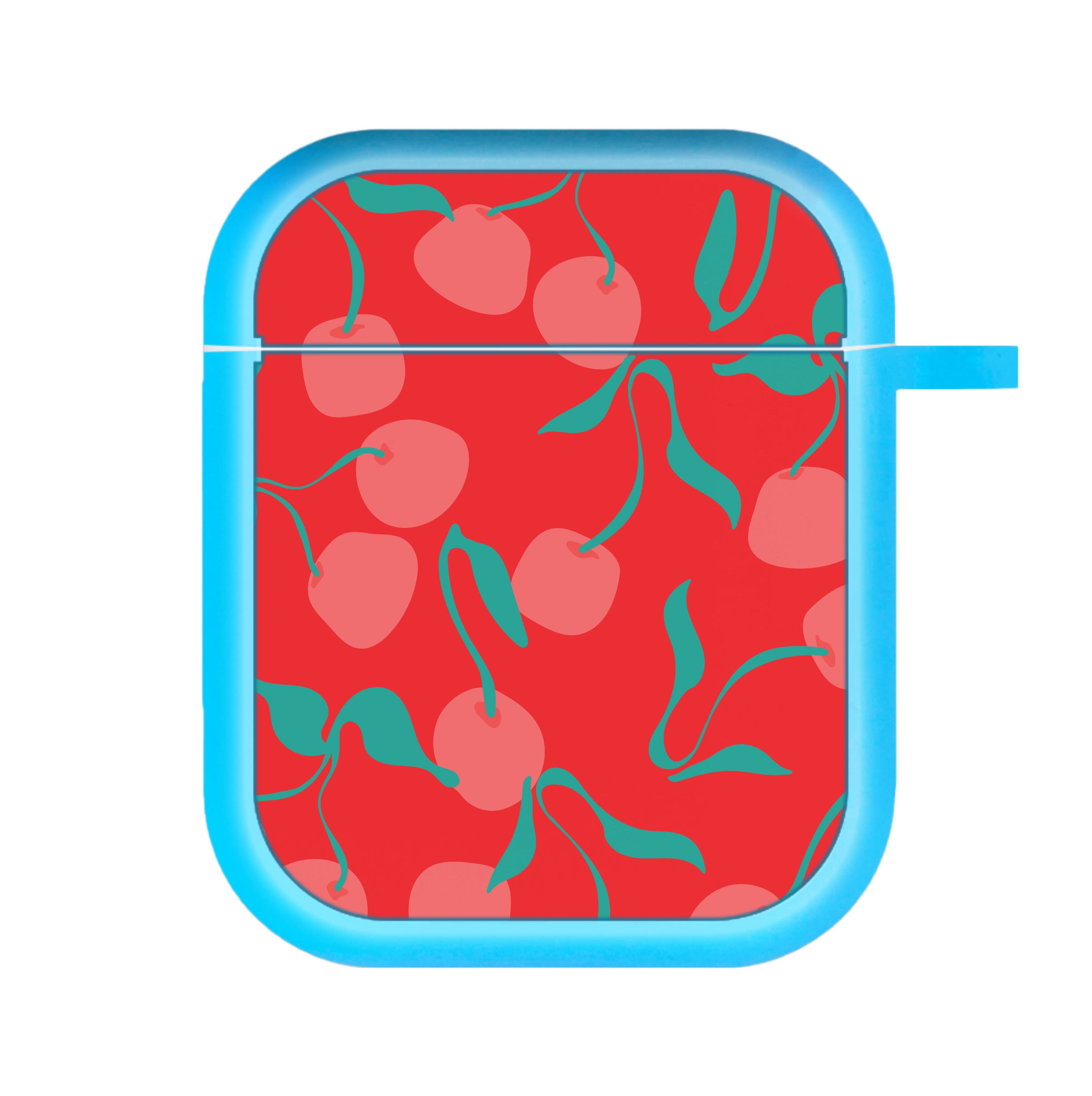 Red Abstract Cherries Pattern AirPods Case