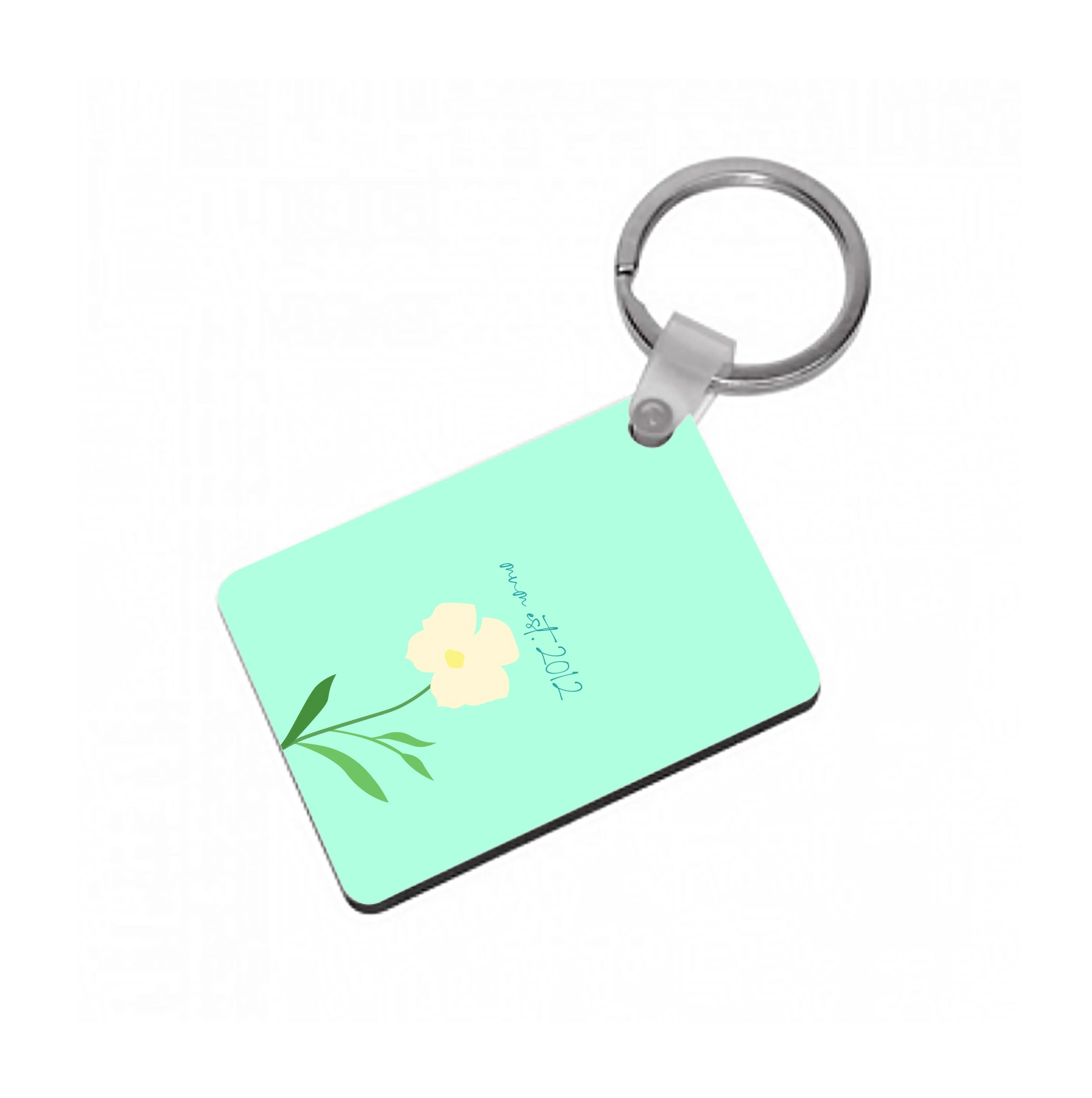 Baby Blue Mum Est Keyring