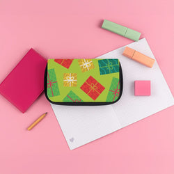 Colourful Abstract Christmas Presents Pattern Pencil Case