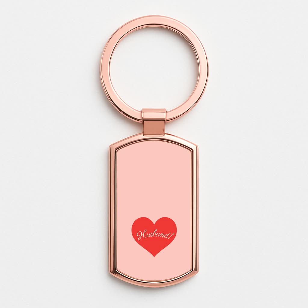 Husband! Rose Gold Keyring