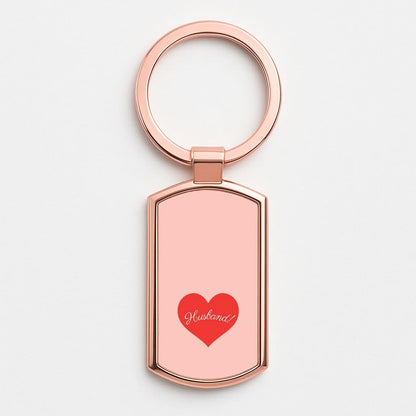 Husband! Rose Gold Keyring