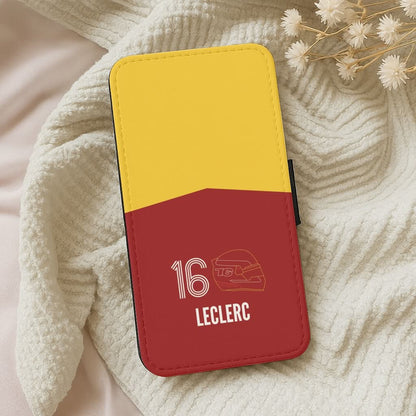 Leclerc Helmet 2026  Leather Phone Case