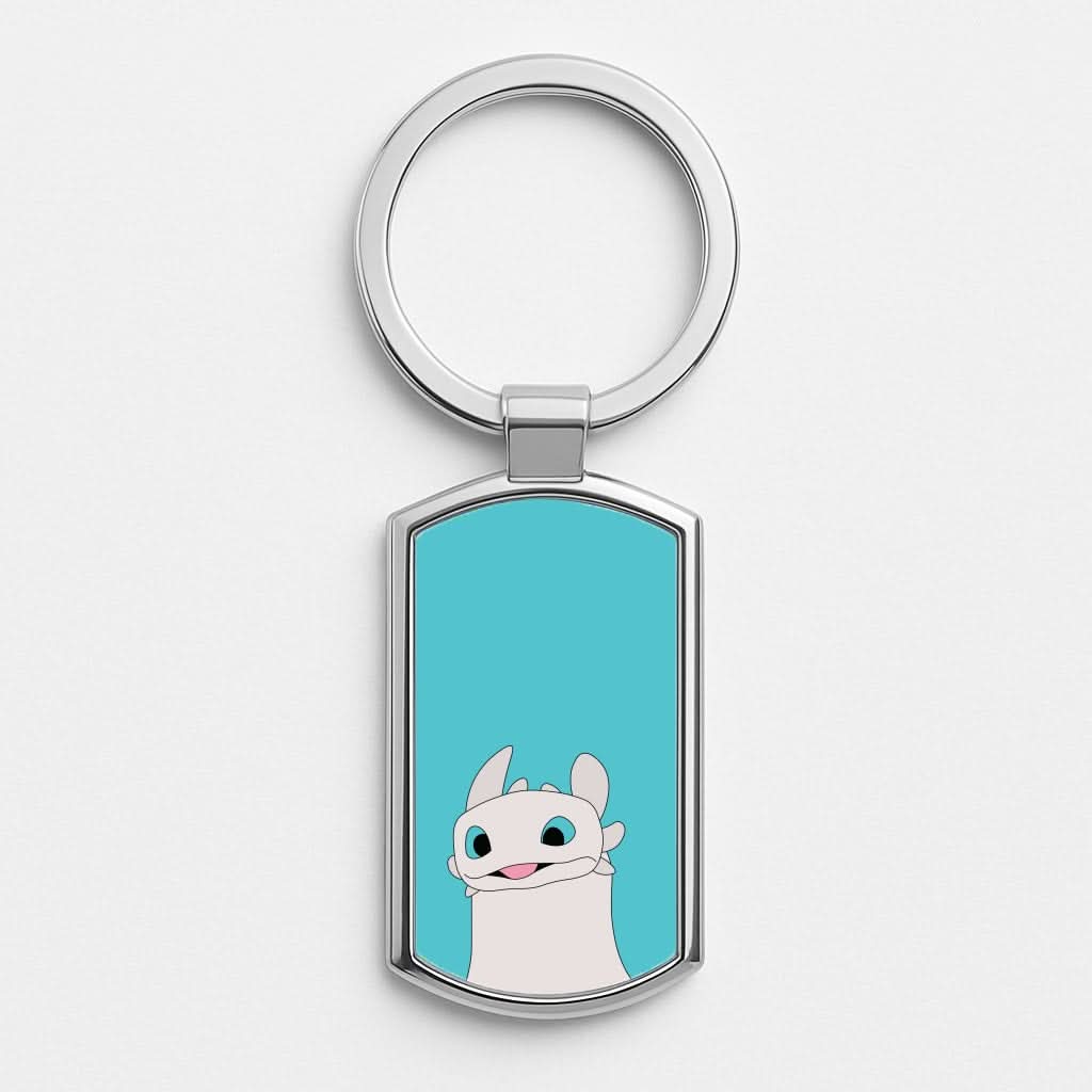 White Fury Dragon Luxury Keyring