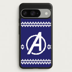 Superhero Team Blue Christmas Jumper  Google Pixel 10 / 10 Pro Case