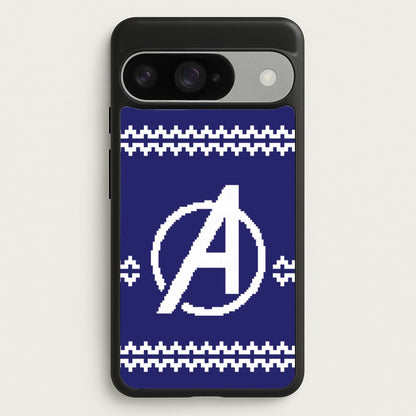 Superhero Team Blue Christmas Jumper  Google Pixel 10 / 10 Pro Case