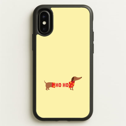 Christmas Jumper Ho Ho Dachshund iPhone X / XS Case